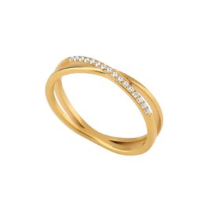 CZ-Studded Finger Ring