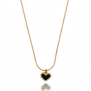 Gold-Plated Heart Pendant Necklace